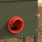 Chicken Feeder 2 pcs Olive Green 41.5 x 20.5 x 33 cm