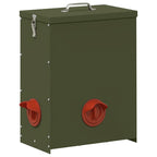 Chicken Feeder 2 pcs Olive Green 32.5 x 20.5 x 43 cm