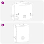 Chicken Feeder 2 pcs Silver 32.5 x 20.5 x 43 cm