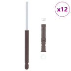 Floating Shelf Brackets 12 pcs Beige Ø10 x 170 mm Steel