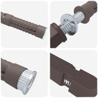 Floating Shelf Brackets 12 pcs Beige Ø12 x 190 mm Steel