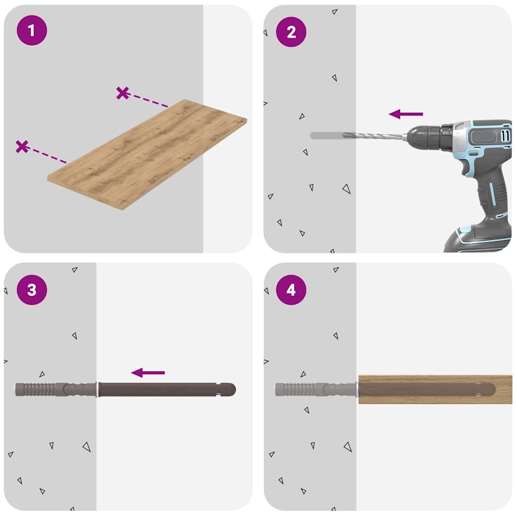 Floating Shelf Brackets 12 pcs Beige Ø12 x 190 mm Steel
