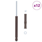 Floating Shelf Brackets 12 pcs Beige Ø12 x 190 mm Steel