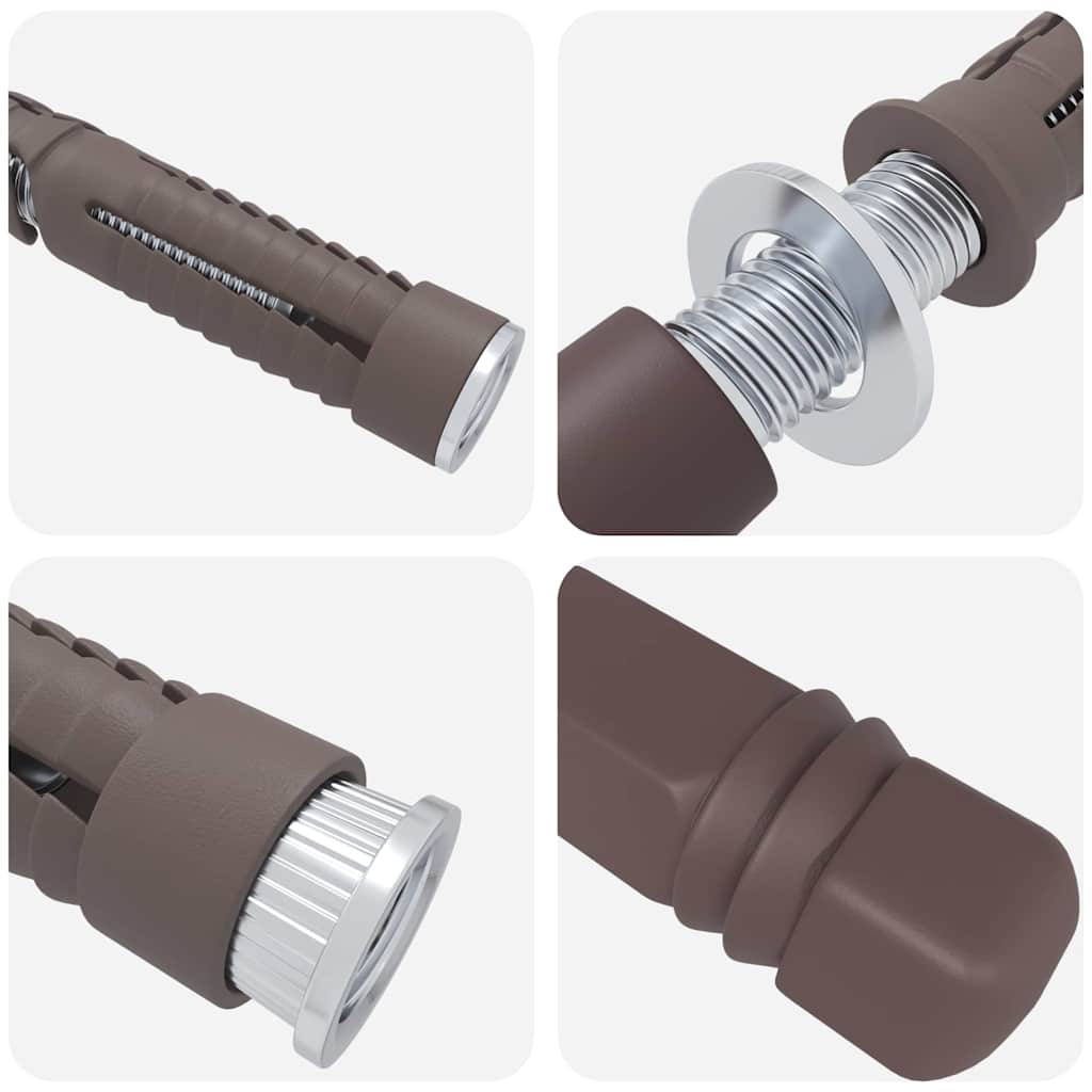 Floating Shelf Brackets 12 pcs Beige Ø14 x 210 mm Steel