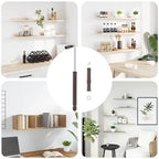 Floating Shelf Brackets 12 pcs Beige Ø14 x 210 mm Steel