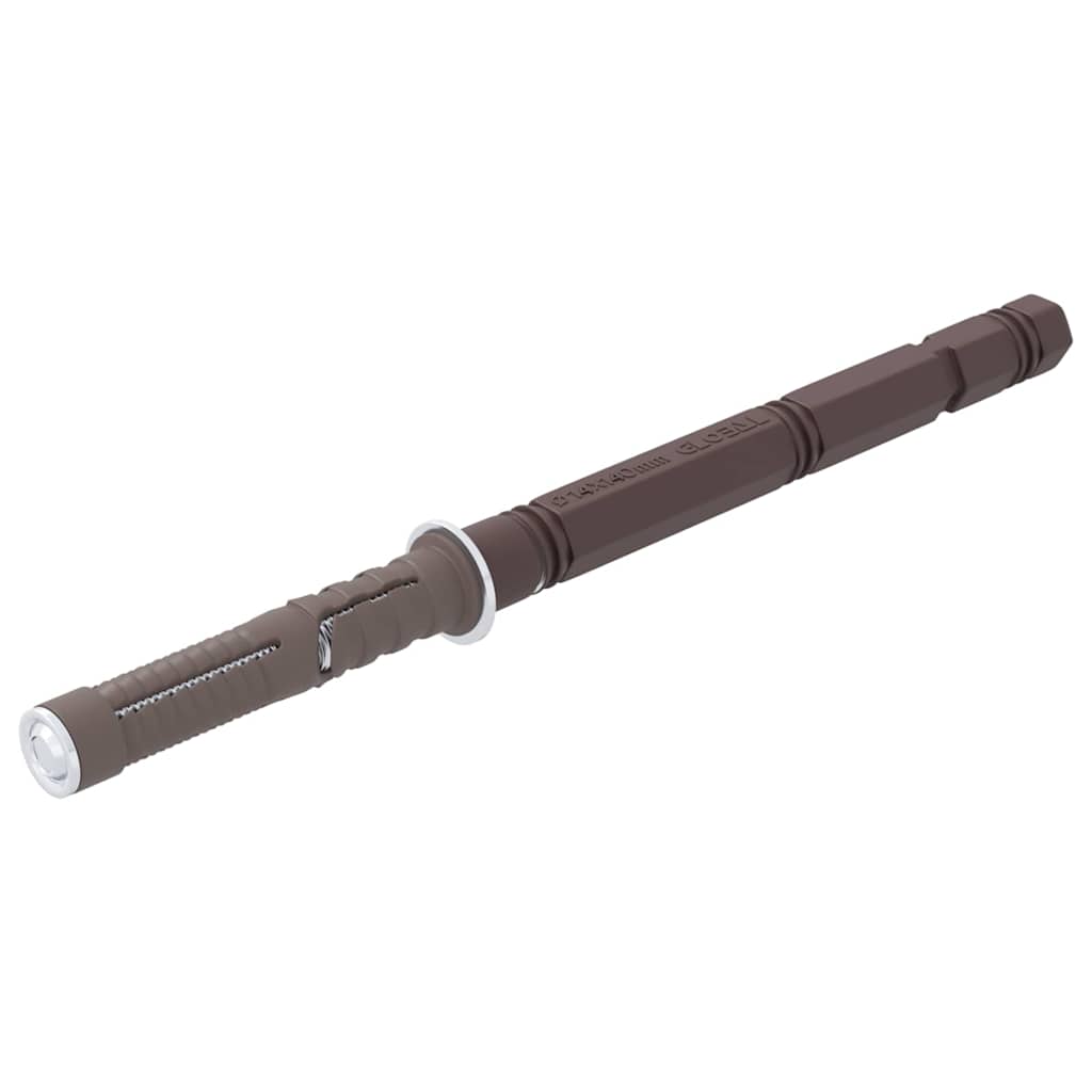 Floating Shelf Brackets 12 pcs Beige Ø14 x 210 mm Steel