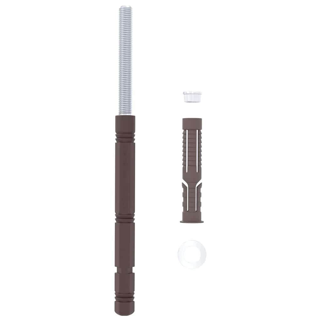 Floating Shelf Brackets 12 pcs Beige Ø14 x 210 mm Steel