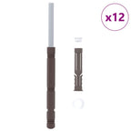 Floating Shelf Brackets 12 pcs Beige Ø14 x 210 mm Steel