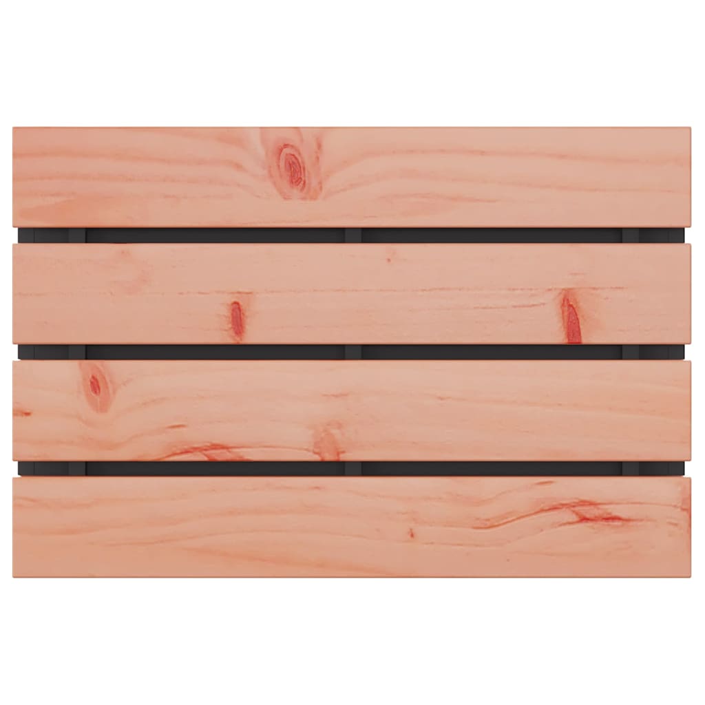 Garden Bench Black 60 x 40 x 43 cm Solid Douglas Wood and Steel