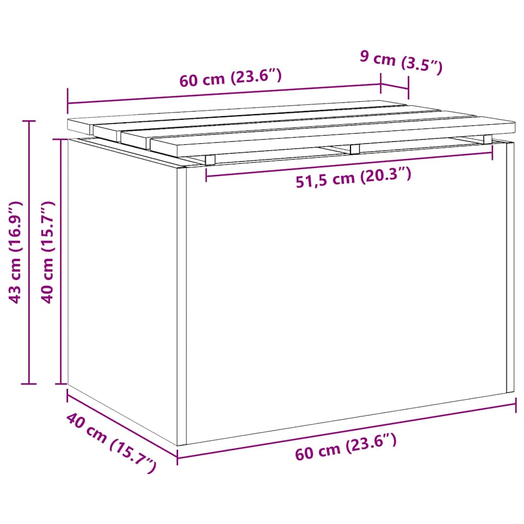 Garden Bench Anthracite 60 x 40 x 43 cm Steel