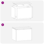 Garden Bench Olive green 60 x 40 x 43 cm Steel