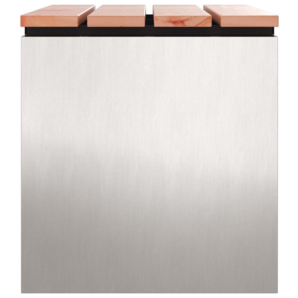 Garden Bench Silver 60 x 40 x 43 cm Stainless steel