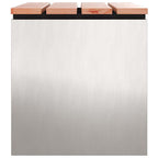 Garden Bench Silver 60 x 40 x 43 cm Stainless steel