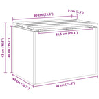 Garden Bench Silver 60 x 40 x 43 cm Stainless steel