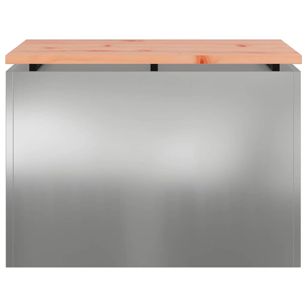 Garden Bench Silver 60 x 40 x 43 cm Galvanised steel