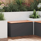 Garden Bench Black 80 x 40 x43 cm Steel