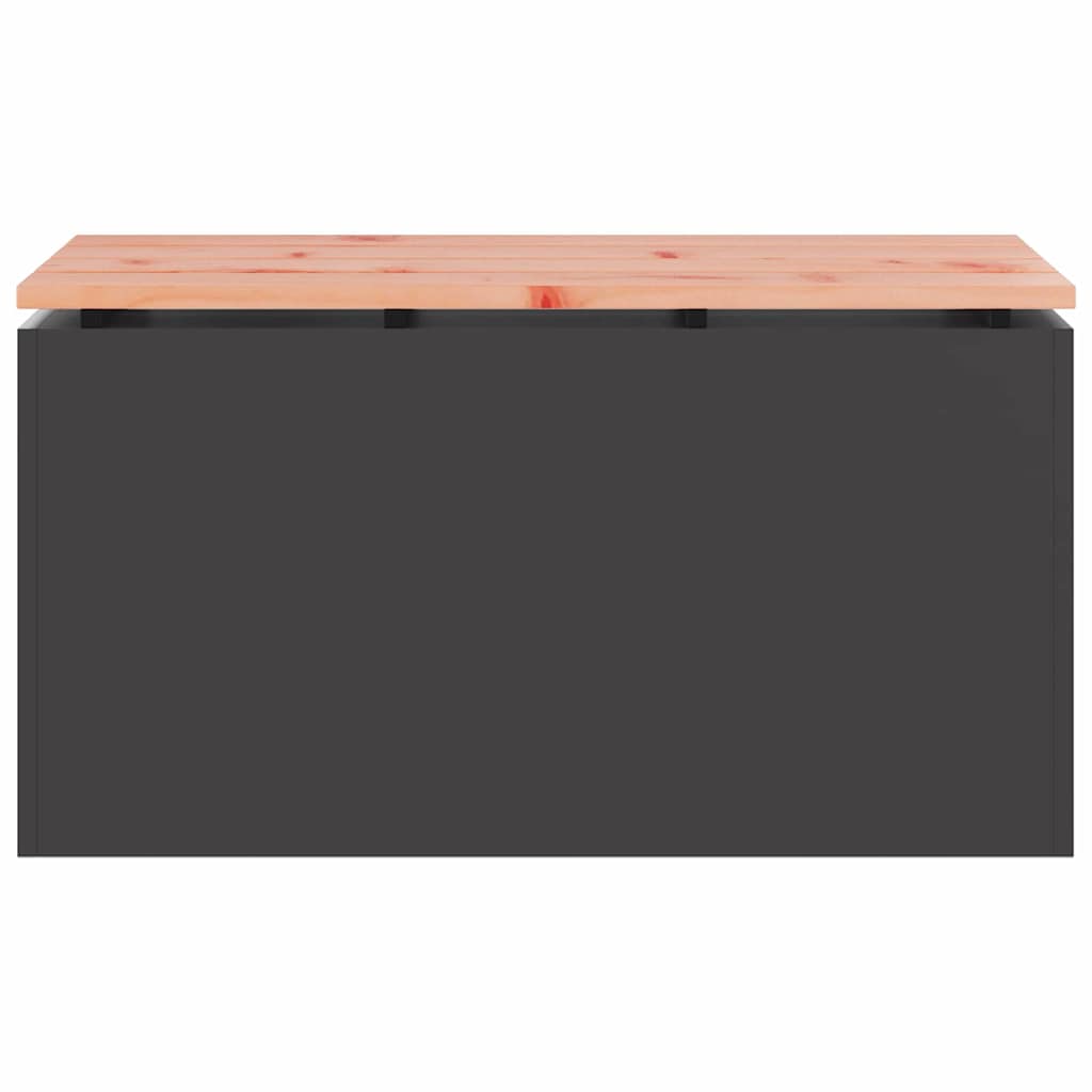 Garden Bench Black 80 x 40 x43 cm Steel