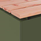 Garden Bench Olive green 80 x 40 x43 cm Steel