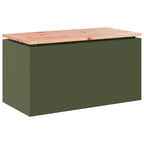 Garden Bench Olive green 80 x 40 x43 cm Steel