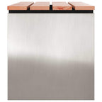Garden Bench Silver 80 x 40 x43 cm Stainless steel