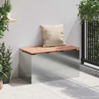 Garden Bench Silver 80 x 40 x43 cm Galvanised steel