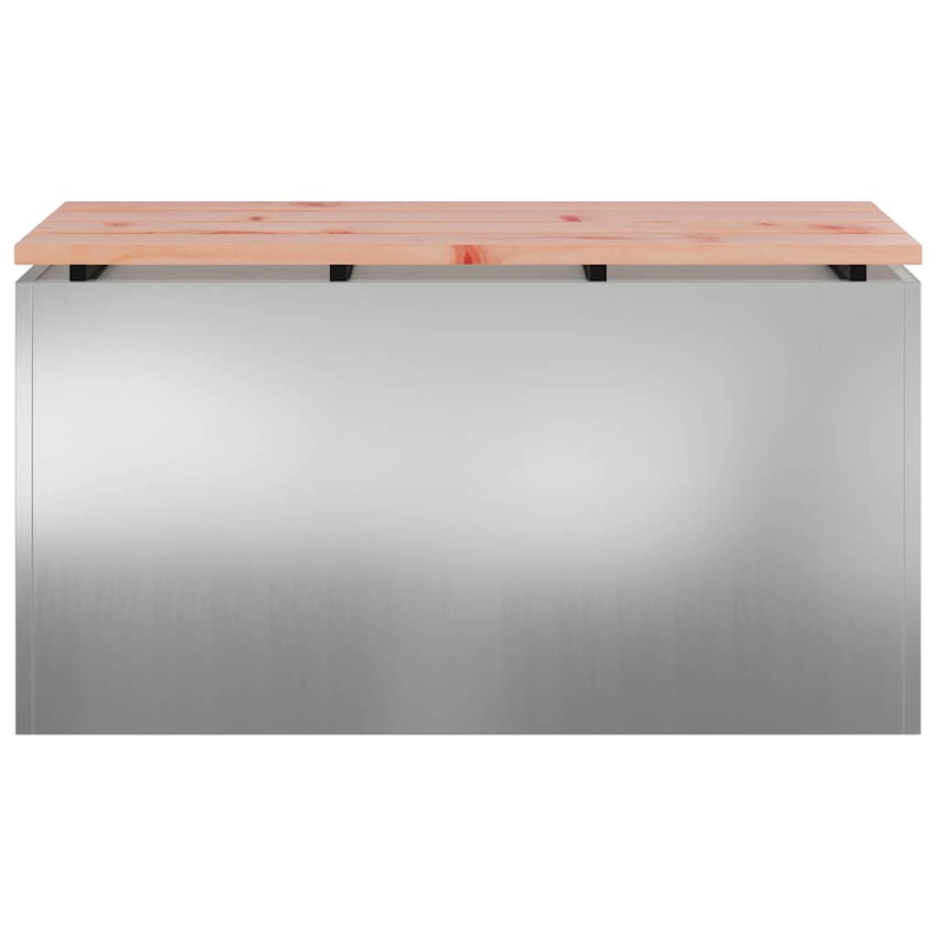 Garden Bench Silver 80 x 40 x43 cm Galvanised steel