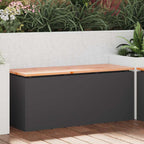 Garden Bench Black 100 x 40 x 43 cm Steel