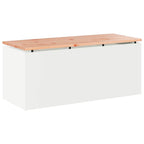 Garden Bench White 100 x 40 x 43 cm Steel