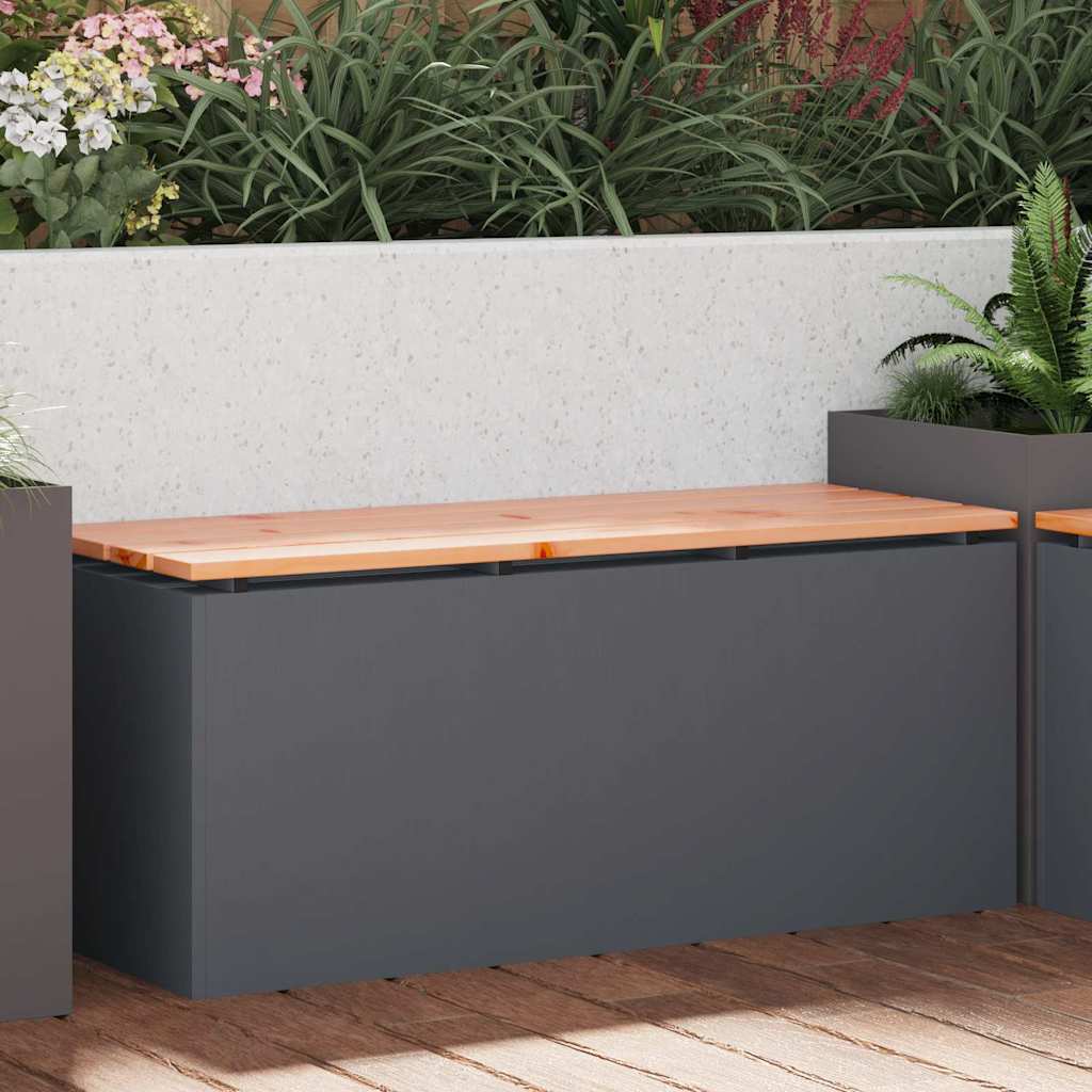 Garden Bench Anthracite 100 x 40 x 43 cm Steel
