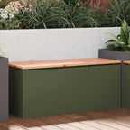 Garden Bench Olive green 100 x 40 x 43 cm Steel