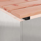 Garden Bench Silver 100 x 40 x 43 cm Stainless steel