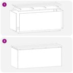 Garden Bench Silver 100 x 40 x 43 cm Galvanised steel