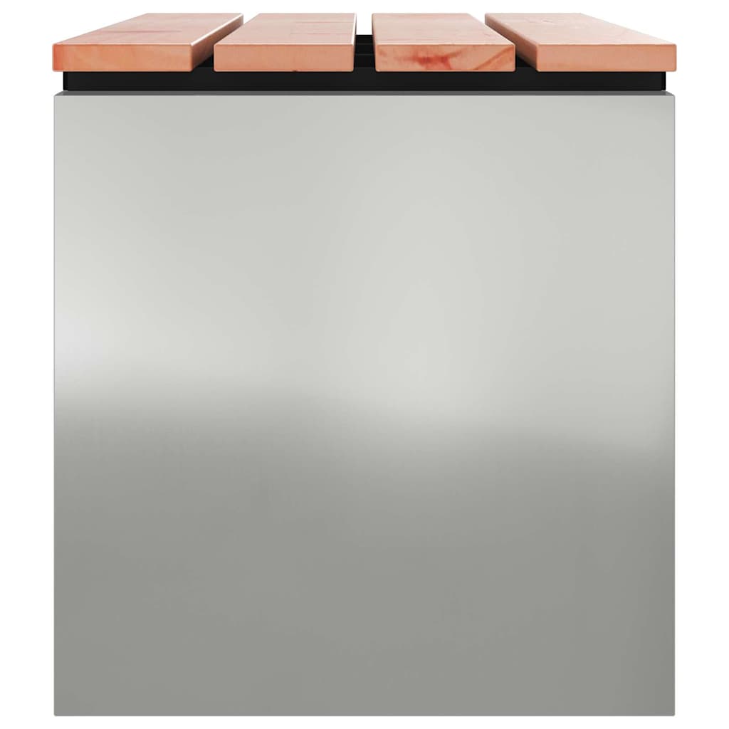 Garden Bench Silver 100 x 40 x 43 cm Galvanised steel