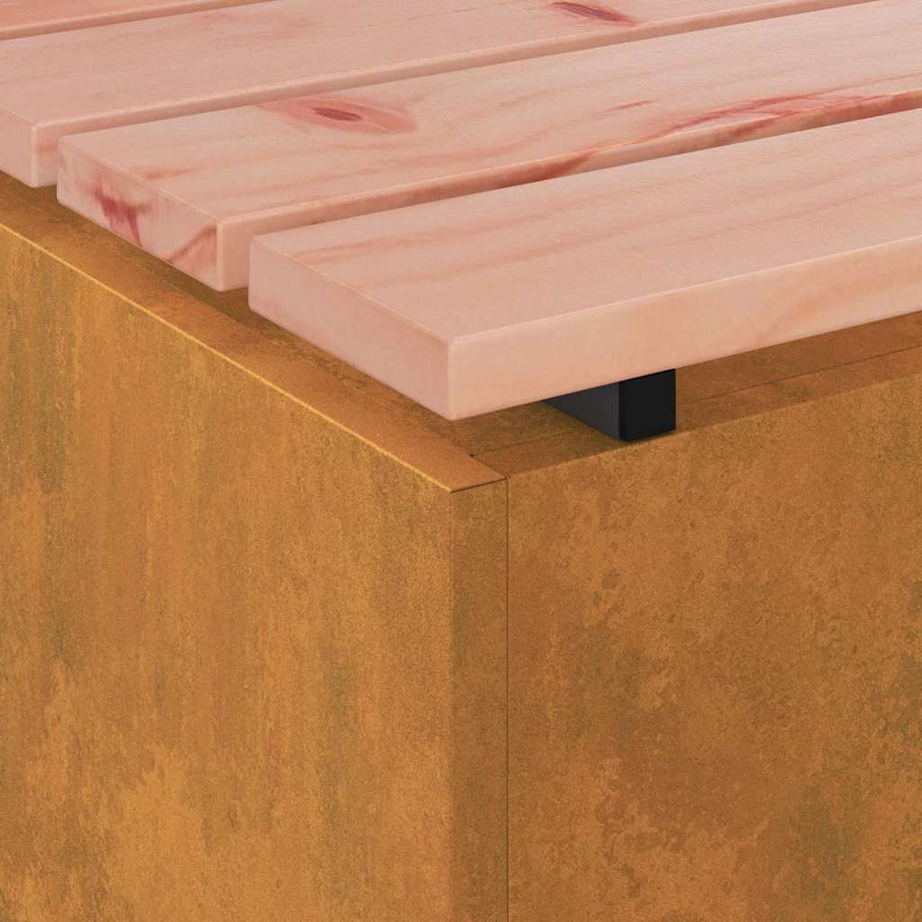 Garden Bench Rusty 100 x 40 x 43 cm Weathering steel