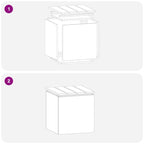 Garden Bench White 40 x 40 x 43 cm Steel