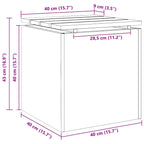 Garden Bench White 40 x 40 x 43 cm Steel