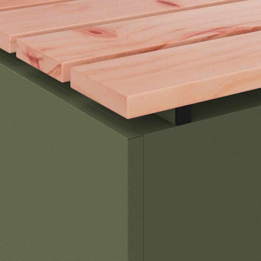 Garden Bench Olive green 40 x 40 x 43 cm Steel