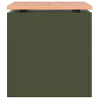 Garden Bench Olive green 40 x 40 x 43 cm Steel