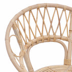Dining Chair 2 pcs Natural 49 x 51 x 81 cm Rattan and Iron