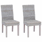 Dining Chair 2 pcs White Wash 45 x 54 x 93 cm