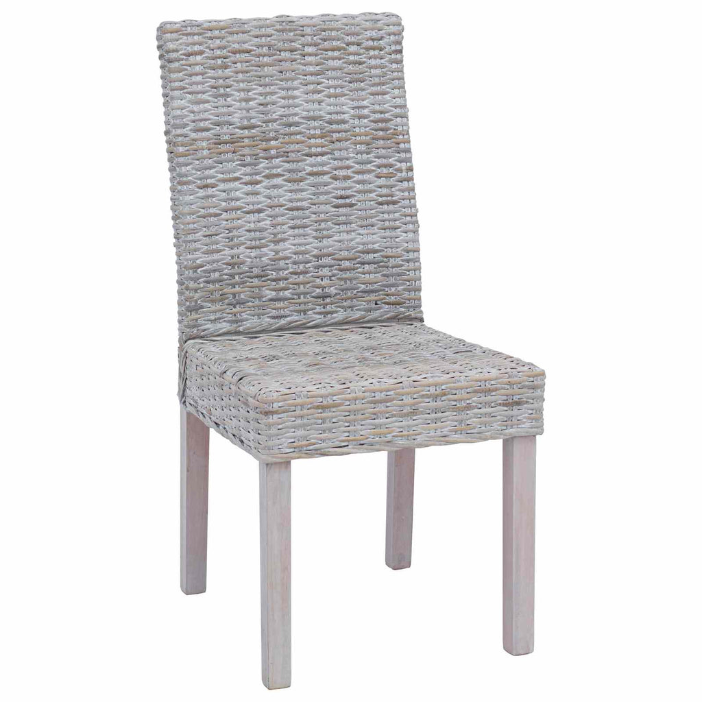 Dining Chair 2 pcs White Wash 45 x 54 x 93 cm