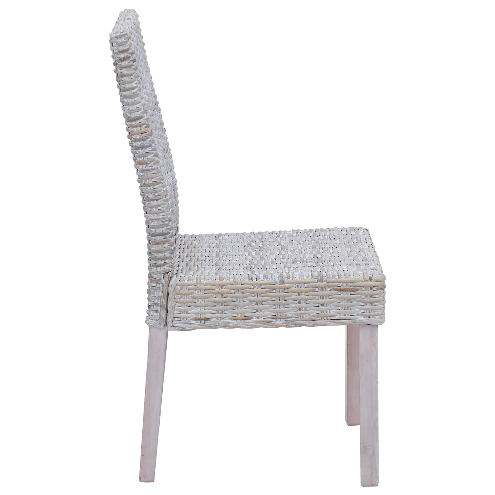 Dining Chair 2 pcs White Wash 45 x 54 x 93 cm
