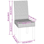 Dining Chair 2 pcs White Wash 45 x 54 x 93 cm