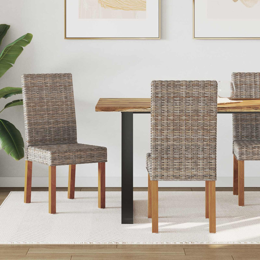 Dining Chair 2 pcs Kubu Grey 45 x 54 x 93 cm