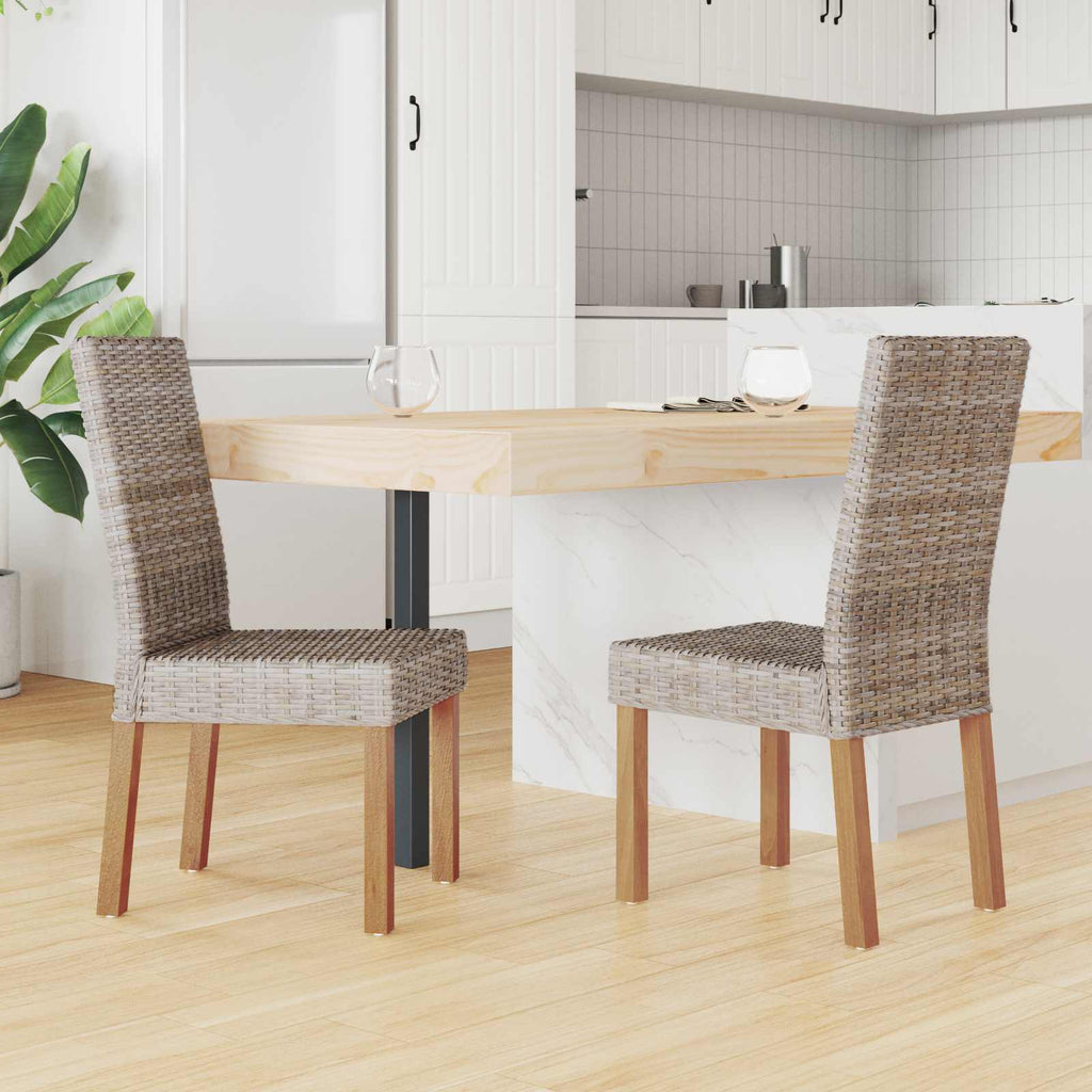 Dining Chair 2 pcs Kubu Grey 45 x 54 x 93 cm