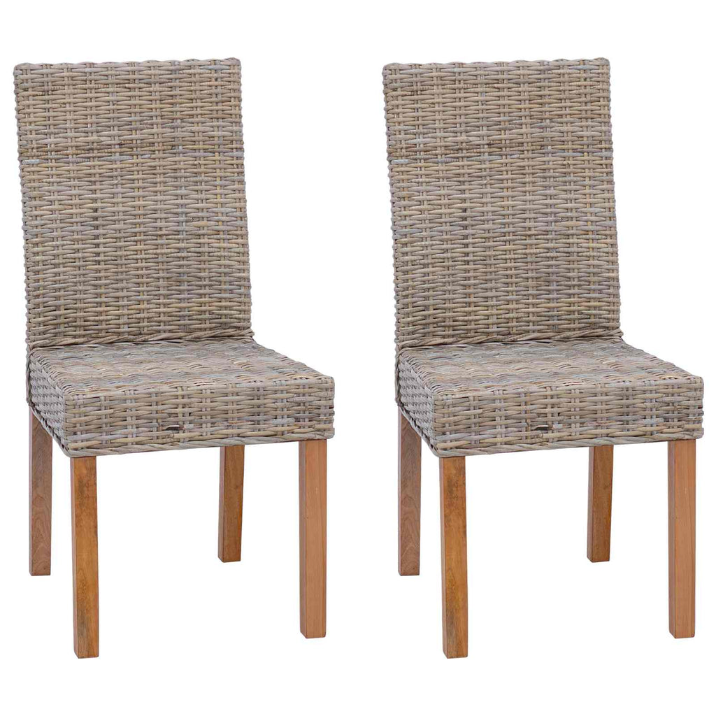 Dining Chair 2 pcs Kubu Grey 45 x 54 x 93 cm