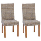 Dining Chair 2 pcs Kubu Grey 45 x 54 x 93 cm