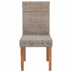 Dining Chair 2 pcs Kubu Grey 45 x 54 x 93 cm