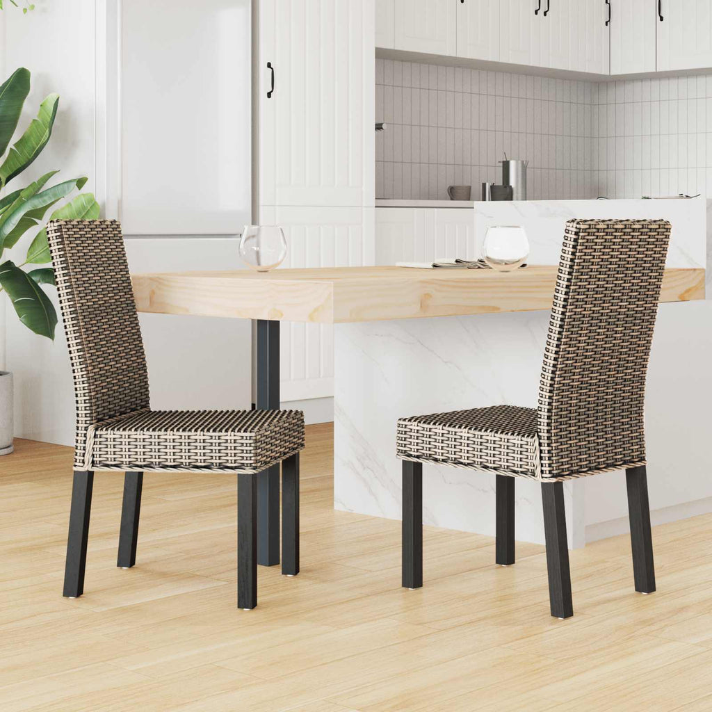 Dining Chair 2 pcs Black Wash 45 x 54 x 93 cm