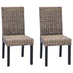 Dining Chair 2 pcs Black Wash 45 x 54 x 93 cm